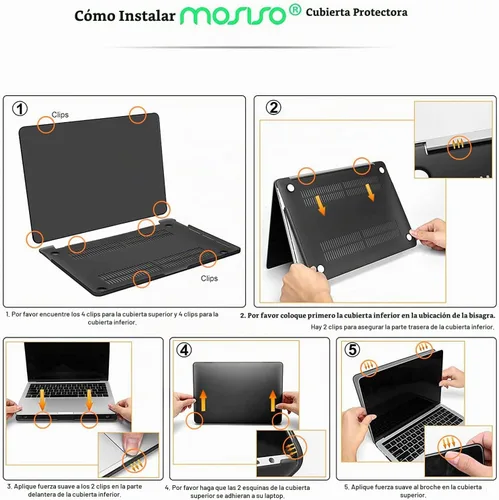 Vista 8 de MOSISO - Carcasa rígida de plástico, cubierta de teclado, protector de pantalla y bolsa de almacenamiento para MacBook Pro 13 pulgadas/33 cm azul