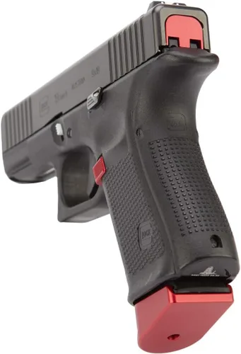 Vista 7 de NDZ Performance Extensión de dedo de placa base de cargador para Glock Gen 1-5 9MM .40 .357 SIG aluminio anodizado grabado con láser en negro