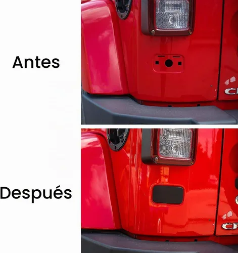 Vista 6 de Voodonala Para Jeep JK Placa Trasera Deleción Panel Soporte Delet para Jeep JK JKU 2007-2018, Negro 1PC