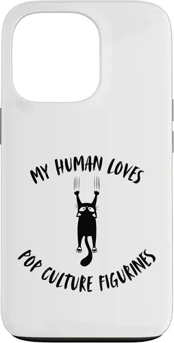 Vista 10 de iPhone XR My Human Loves Pop Culture Figurines - Cat Parent Hobby Case