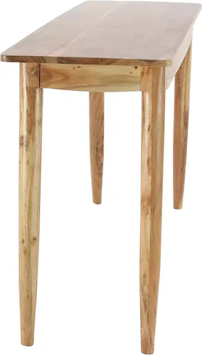 Vista 5 de Deco 79 Mesa consola rectangular de madera con asas plateadas, 45 x 16 x 29 pulgadas, marrón