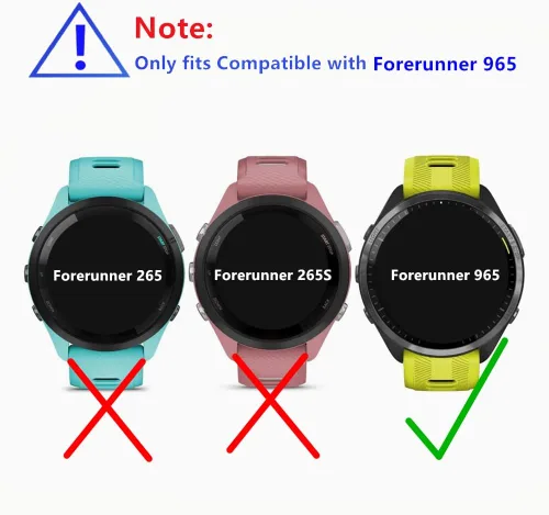 Vista 2 de Protector de pantalla compatible con Garmin Forerunner 965, protector de pantalla de TPU invisible de cobertura completa HD, compatible con reloj