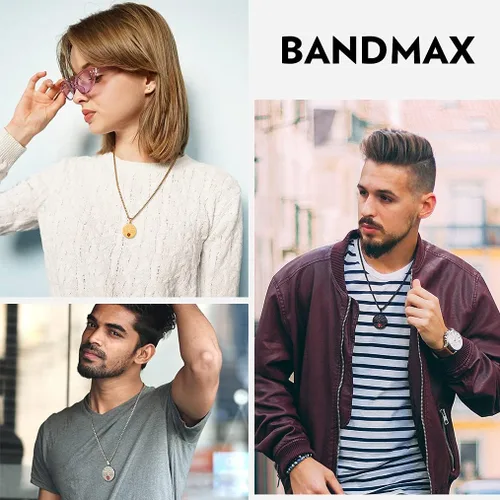 Vista 2 de Bandmax Medical Alert Necklace for Men Women Stainess Steel Caduceus Pendant Necklace for Doctor Nurse Doctor Nurse Medical Jewelry MD Necklace Gift