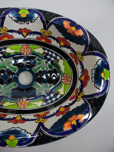 Vista 3 de 16" X 12" TALAVERA SINK drop in or undermount mexican bathroom handmade ceramic