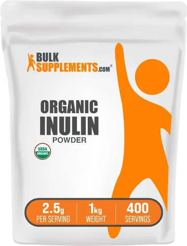 Vista 6 de BulkSupplements.com Polvo de Inulina Orgánica - Suplemento de Inulina, Polvo de Fibra Soluble - Vegano y Sin Gluten - 2.5g por Porción, 500g