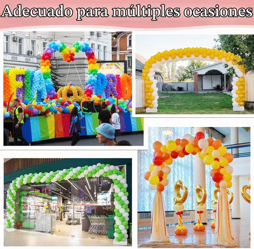 Vista 7 de Gueevin 4 soportes para arco de globos, bolsa de agua pesada para soporte de columna y kit de arco, soporte de globo para fiesta, boda, graduación