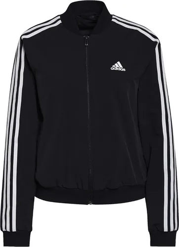 Vista 7 de adidas Chaqueta deportiva tejida de 3 rayas Essentials para mujer Negro-blanco