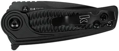 Vista 2 de Kershaw Cuchillo de bolsillo con radios, hoja de acero 4Cr14 de 2 pulgadas con revestimiento Blackwash, compacto EDC de apertura asistida