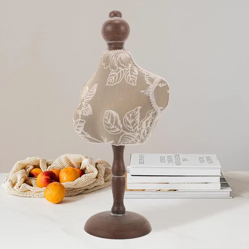 Vista 9 de DOITOOL Jewelry Display Holder Stand Necklace Display Mannequin Gray Pattern Jewelry Rack 17x36cm for Retail and Home
