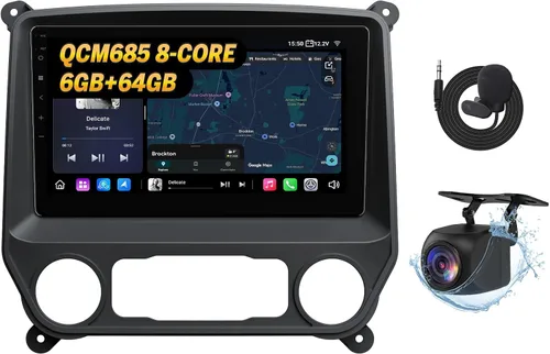 Vista 10 de Eonon Estéreo de coche de 10.1 pulgadas para Chevy Chevrolet Silverado/GMC Sierra 2014-2018, 2015 Silverado Radio CarPlay y Android Auto Head Unit