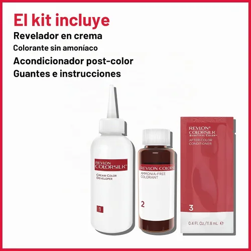 Vista 3 de Revlon Colorsilk - Tinte para el cabello, rubio ceniza oscuro, paquete de 3 unidades 60 rubio ceniza oscuro