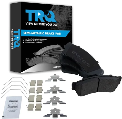 Vista 178 de TRQ Pastillas de freno delanteras semi metálicas compatibles con Ford Expedition 2018-2021 F-150 2018-2020 Lincoln Navigator 2018-2022