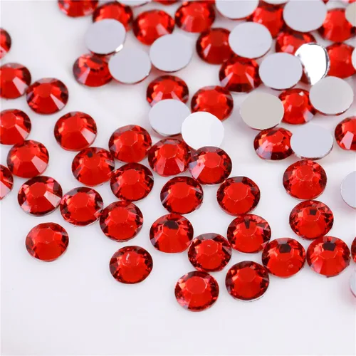 Vista 57 de 3000 unidades de diamantes de imitación termoadhesivos SS6 de 2mm con parte posterior plana, gemas de cristal de vidrio transparente redondas