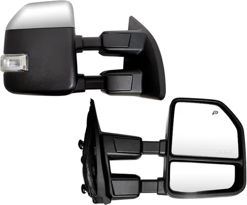 Vista 9 de Juego de espejos de remolque compatibles con Ford F250, F350, F450 y F550, modelos 1999 a 2016, espejos laterales de remolque para camiones Super