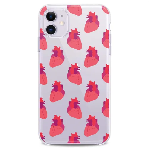 Vista 10 de Funda de TPU compatible con Apple iPhone 12 Mini 2020 Release 5.4 pulgadas, contraportada anatomía diseño de corazón, lindo estampado de órgano