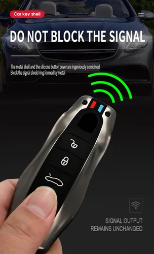 Vista 8 de ontto Funda para llavero con llavero compatible con Porsche 2010 en adelante