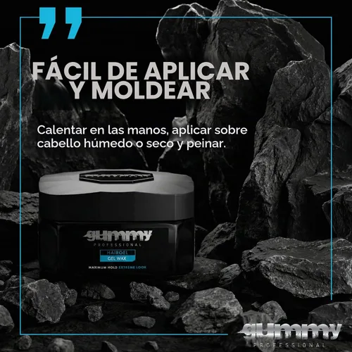 Vista 7 de Gel de cera de gel para peinar el cabello, fijación extremadamente fuerte Negro