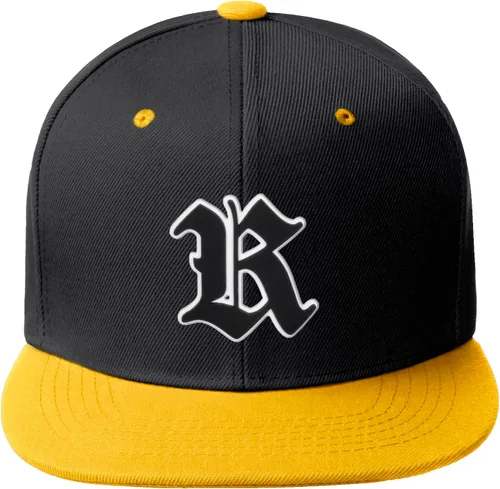 Vista 1395 de Daxton Gorra clásica con visera de billete plano con letras del alfabeto inglés antiguo de la A a la Z