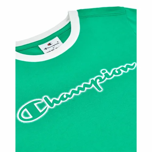Vista 4 de Conjunto Deportivo para Niños Champion Verde limón