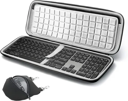 Vista 8 de RAIACE Estuche de almacenamiento duro compatible con Logitech MX Keys S/MX Keys Teclado inalámbrico iluminado avanzado.