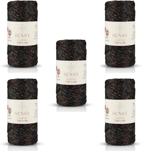 Vista 42 de Sensy Premium 2mm 229.5 metros de cuerda de poliéster 100% cordón de polipropileno Cordón de macramé 2mm Cordón para bolso de crochet Hilo