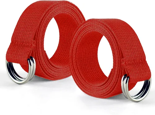 Vista 12 de Cinturón de fútbol web con dos anillos en D de acero inoxidable de 52 pies, cinturón para hombres, mujeres, niños, jóvenes, niños y niñas