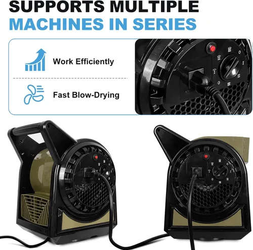 Vista 5 de BILT HARD Ventilador profesional giratorio de alta velocidad, ventilador de 15 pulgadas 450 CFM con 3 velocidades para secado, motor de aire de 120