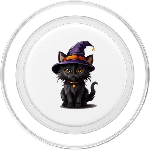 Vista 2 de Helloween pumpkin cat PopSockets MagSafe PopGrip for iPhone