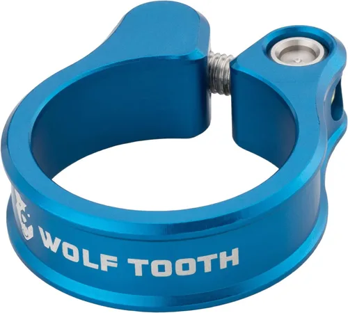 Vista 15 de Wolf Tooth Abrazadera de tija de sillín de aluminio 6061 mecanizado de precisión con perno autoalineable, agarre antideslizante ligero y seguro