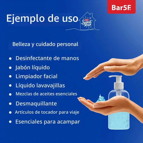 Vista 3 de Bar5F Dispensador de botellas con bomba vacía de 8.5 onzas, paquete de 2
