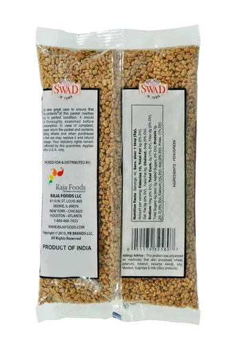 Vista 2 de Swad Semillas de fenogreco (Methi) 7oz- Comestibles indios, especias
