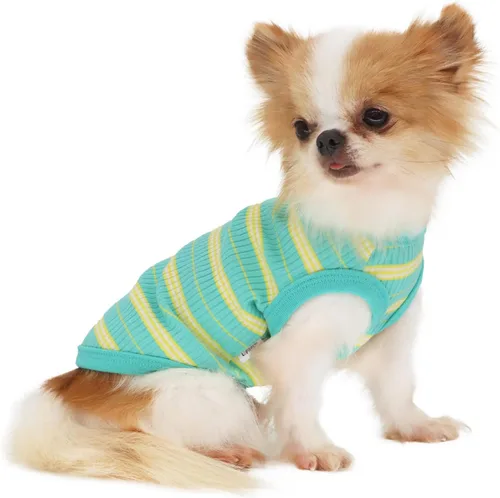 Vista 16 de LOPHIPETS Camiseta Chaleco 100% Algodón Acanalado para Perros Pequeños Teacup Chihuahua Yorkie Ropa de Cachorro Camiseta sin Mangas-Rosa/XS
