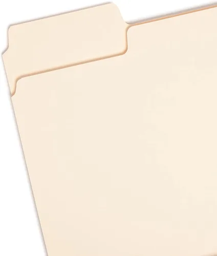 Vista 2 de Smead SuperTab - Carpeta de archivos pesada, pestaña de corte de 1/3 de gran tamaño, tamaño carta, manila, 50 por caja (10401) (paquete de 2)