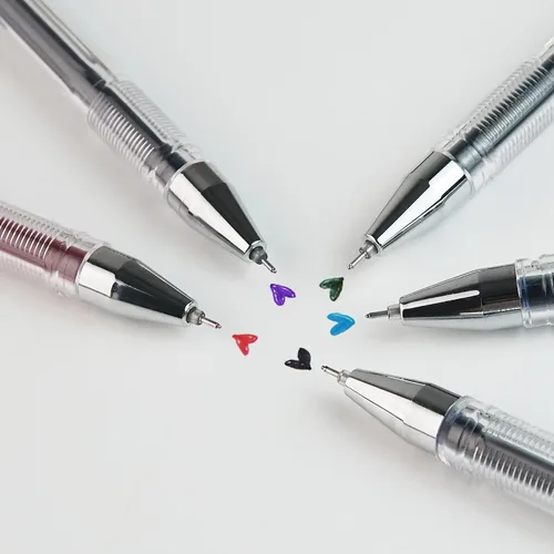 Vista 5 de Dong-A Bolígrafo de tinta de punta ultrafina de 0.012 in, 10 colores surtidos, bolígrafos de gel de línea fina y tacto suave, bolígrafos de tinta