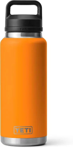 Vista 19 de YETI Rambler - Botella de 36 onzas, aislada al vacío, a prueba de fugas, de acero inoxidable con tapón para sorbos Aislamiento al vacío Azul marino
