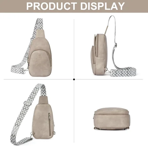 Vista 6 de CLUCI Bolso bandolera para mujer, mochila para viajes, senderismo, ciclismo