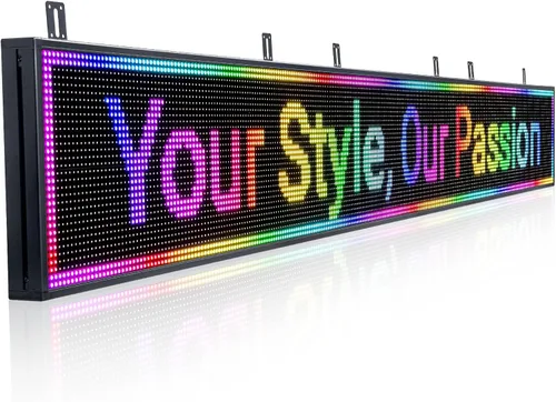 Vista 6 de Letrero LED programable P6 de 40 x 17 pulgadas, tablero de mensajes de desplazamiento WiFi a todo color, 160 x 64 píxeles, pantallas de señalización