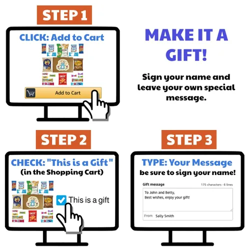 Vista 5 de Hangry Kits Regalos de felicitación para hombres y mujeres - Envía el paquete de cuidado de la cesta de regalo de felicitaciones a un amigo o ser