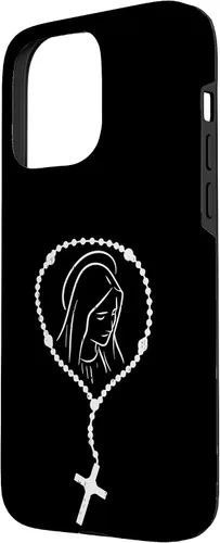 Vista 77 de iPhone 16 Rosario Virgen María Dios Jesús Fe Religioso Católico Estuche de Regalo