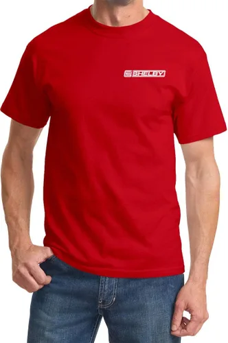 Vista 2 de Ford Mustang - Camiseta roja Shelby GT500 delantera y trasera