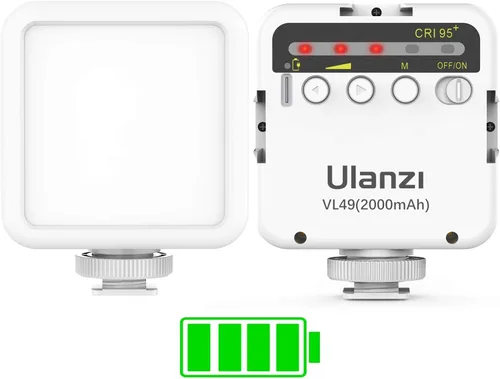 Vista 11 de ULANZI VL49 luz de vídeo LED de 2000mAh con 3 zapata fría, luz suave recargable, iluminación portátil para fotografía para DJI OSMO Sony DSLR Canon