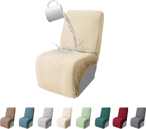 Vista 28 de Fundas de sofá reclinable seccional 100% impermeables para sofá reclinable en forma de L, funda de sofá modular de esquina en forma de L, fundas
