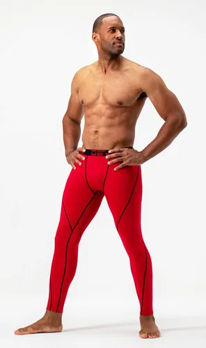 Vista 2 de DEVOPS - Pantalones de compresión térmicos para hombre mallas atléticas de base paquete de 2