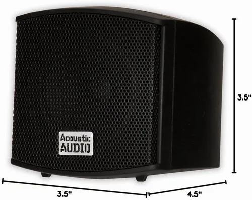 Vista 6 de Bocinas de estantería montables en interior marca Acoustic Audio AA321B, 400 vatios, par, color negro