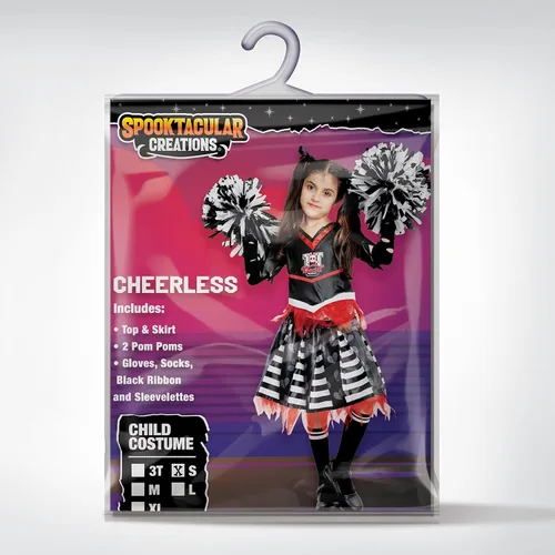 Vista 6 de Spooktacular Creations Disfraz de animadora sin espíritu para niñas