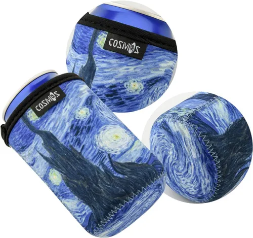 Vista 5 de CM Fundas aislantes de neopreno suave para latas de bebida y cerveza estándar de 12 onzas líquidas