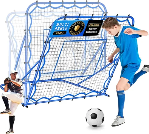 Vista 10 de Soccer Baseball Rebounder Soccer Goal Net, Volleyball Rebound Pitchback Net