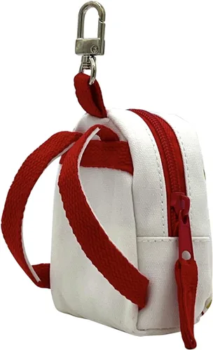 Vista 7 de Nissin Cup Noodles Llavero micro mochila, blanco hueso, pequeño, Blanco sucio
