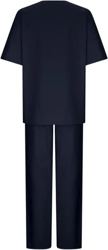 Vista 40 de Conjuntos de verano de 2 piezas para mujer, conjuntos elegantes y casuales de color liso, para verano, otoño, cuello redondo, tops y pantalones