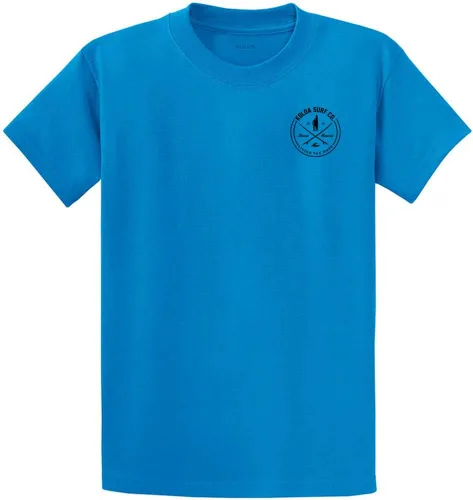 Vista 37 de Koloa Surf - Camisetas de algodón pesado para hombre, tallas grandes y altas Azul acuático/negro buscando diseño de ondas